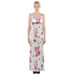 Pink Woodland Animals, Koteto Thigh Split Maxi Dress