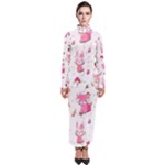 Pink Woodland Animals, Koteto Turtleneck Maxi Dress