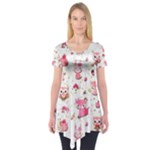 Pink Woodland Animals, Koteto Short Sleeve Tunic 