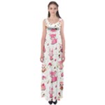 Pink Woodland Animals, Koteto Empire Waist Maxi Dress