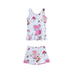 Pink Woodland Animals, Koteto Kids  Boyleg Swimsuit