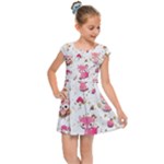 Pink Woodland Animals, Koteto Kids  Cap Sleeve Dress