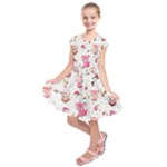 Pink Woodland Animals, Koteto Kids  Short Sleeve Dress