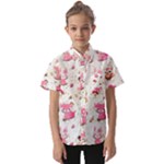 Pink Woodland Animals, Koteto Kids  Short Sleeve Shirt