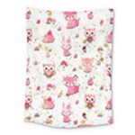 Pink Woodland Animals, Koteto Medium Tapestry