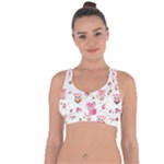 Pink Woodland Animals, Koteto Cross String Back Sports Bra