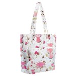 Pink Woodland Animals, Koteto Everyday Shoulder Bag with Pouch Bag