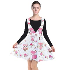 Plunge Pinafore Dress 