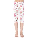 Pink Woodland Animals, Koteto Kids  Capri Leggings 