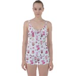 Pink Woodland Animals, Koteto Tie Front Two Piece Tankini