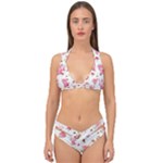 Pink Woodland Animals, Koteto Double Strap Halter Bikini Set