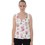 Pink Woodland Animals, Koteto Velvet Tank Top