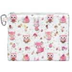 Pink Woodland Animals, Koteto Canvas Cosmetic Bag (XXL)