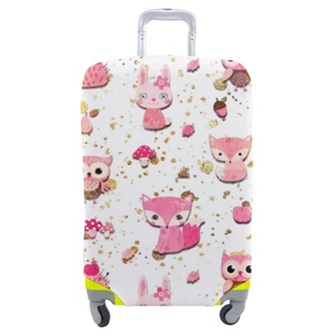 Pink Woodland Animals, Koteto Luggage Cover (Medium) from ArtsNow.com