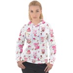 Pink Woodland Animals, Koteto Women s Overhead Hoodie