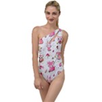 Pink Woodland Animals, Koteto To One Side Swimsuit