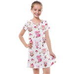 Pink Woodland Animals, Koteto Kids  Cross Web Dress