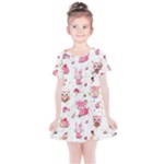 Pink Woodland Animals, Koteto Kids  Simple Cotton Dress