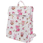 Pink Woodland Animals, Koteto Flap Top Backpack