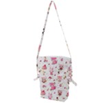 Pink Woodland Animals, Koteto Folding Shoulder Bag