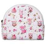 Pink Woodland Animals, Koteto Horseshoe Style Canvas Pouch