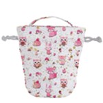 Pink Woodland Animals, Koteto Drawstring Bucket Bag