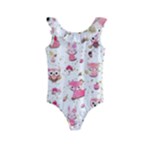 Pink Woodland Animals, Koteto Kids  Frill Swimsuit