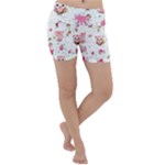 Pink Woodland Animals, Koteto Lightweight Velour Yoga Shorts