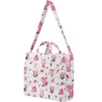 Pink Woodland Animals, Koteto Square Shoulder Tote Bag