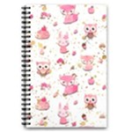 Pink Woodland Animals, Koteto 5.5  x 8.5  Notebook