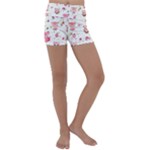 Pink Woodland Animals, Koteto Kids  Lightweight Velour Yoga Shorts