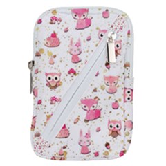 Pink Woodland Animals, Koteto Belt Pouch Bag (Small) from ArtsNow.com