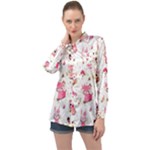 Pink Woodland Animals, Koteto Long Sleeve Satin Shirt