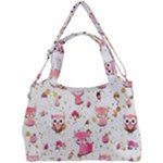 Pink Woodland Animals, Koteto Double Compartment Shoulder Bag