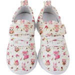 Pink Woodland Animals, Koteto Kids  Velcro Strap Shoes