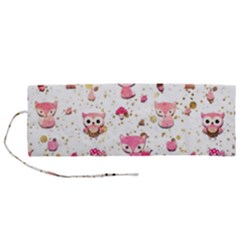 Pink Woodland Animals, Koteto Roll Up Canvas Pencil Holder (M) from ArtsNow.com