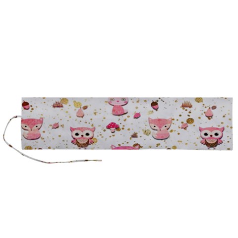 Pink Woodland Animals, Koteto Roll Up Canvas Pencil Holder (L) from ArtsNow.com