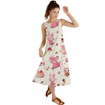 Pink Woodland Animals, Koteto Summer Maxi Dress