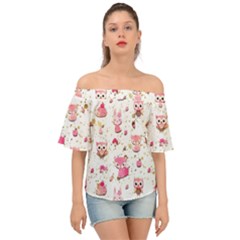 Off Shoulder Short Sleeve Top 