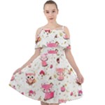 Pink Woodland Animals, Koteto Cut Out Shoulders Dress