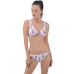 Pink Woodland Animals, Koteto Ring Detail Crop Bikini Set