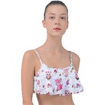 Pink Woodland Animals, Koteto Frill Bikini Top