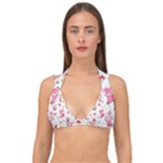 Pink Woodland Animals, Koteto Double Strap Halter Bikini Top