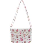 Pink Woodland Animals, Koteto Double Gusset Crossbody Bag