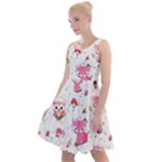 Pink Woodland Animals, Koteto Knee Length Skater Dress