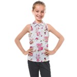 Pink Woodland Animals, Koteto Kids  Sleeveless Polo T-Shirt