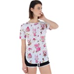 Pink Woodland Animals, Koteto Perpetual Short Sleeve T-Shirt