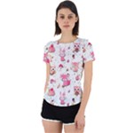 Pink Woodland Animals, Koteto Back Cut Out Sport T-Shirt