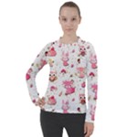 Pink Woodland Animals, Koteto Women s Pique Long Sleeve T-Shirt