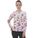 Pink Woodland Animals, Koteto Women s Long Sleeve Raglan T-Shirt